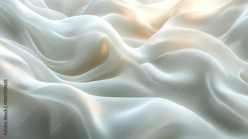 Obraz premium Soft, flowing fabric creating a serene and ethereal atmosphere.