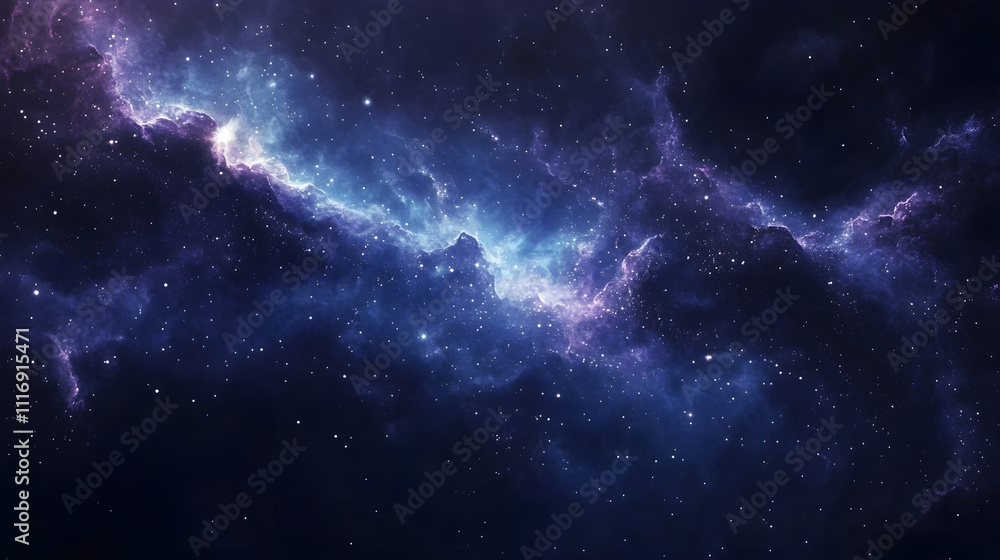 Abstract galaxy effect in watercolor with dark blues purples and specks of white for stars Abstract galaxy effect in watercolor with dark blues purples and specks of white for stars
