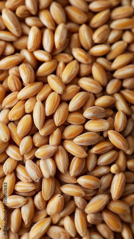 Wheat grain close-up, symbolizing food security and staple crops Wheat grain close-up, symbolizing food security and staple crops