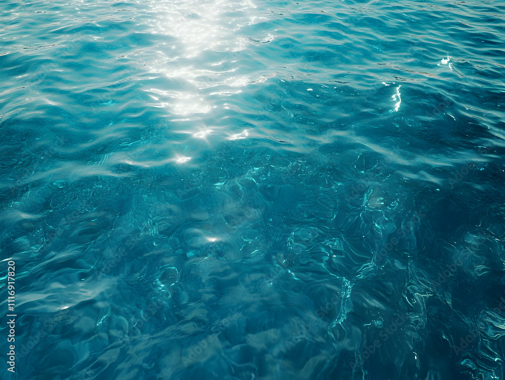A serene view of shimmering ocean water reflecting sunlight. A serene view of shimmering ocean water reflecting sunlight.