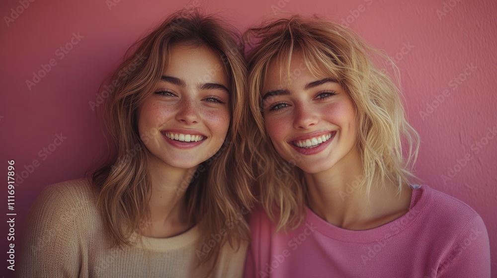 Best Friends Laughing Together in Studio Fun Happy Excited Cheerful Young Women Best Friends Laughing Together in Studio Fun Happy Excited Cheerful Young Women
