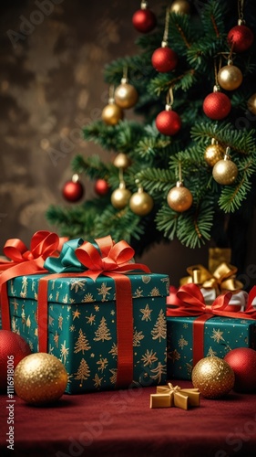 Christmas tree with gifts