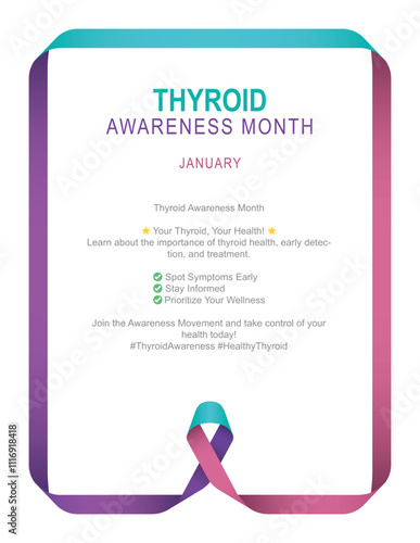 Thyroid Awareness Month background.