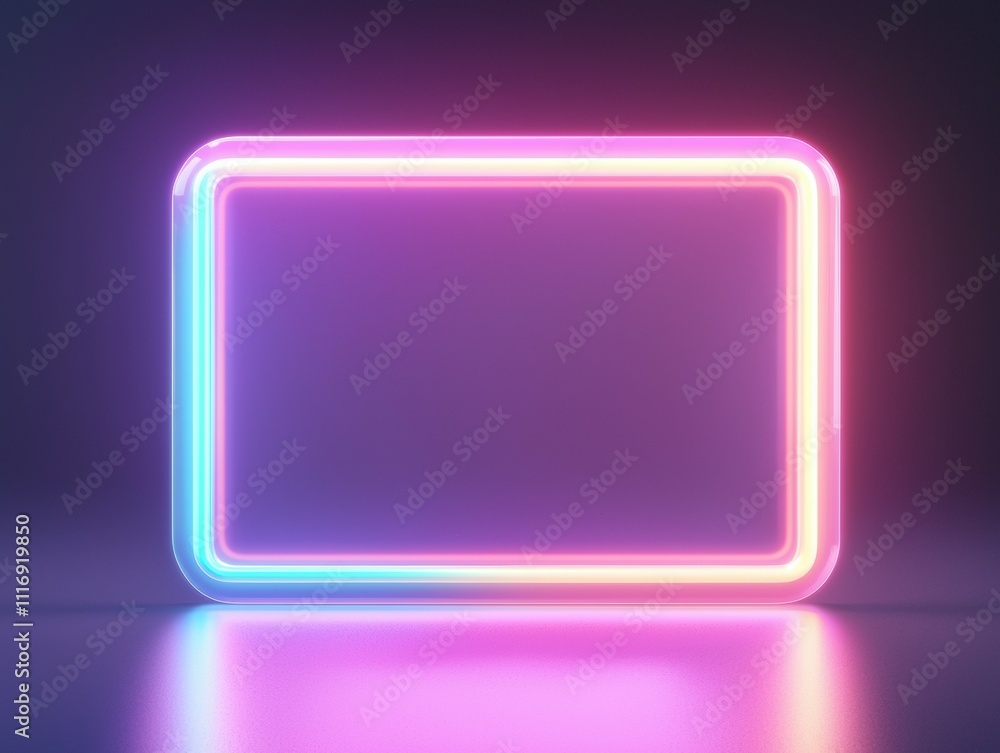 A vibrant neon frame in pink and blue glows against a dark background, creating a modern and futuristic aesthetic. A vibrant neon frame in pink and blue glows against a dark background, creating a modern and futuristic aesthetic.
