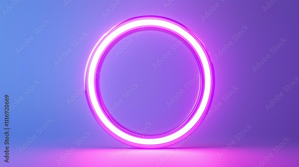 A glowing neon circle against a gradient background, showcasing vibrant purple hues and a modern aesthetic. A glowing neon circle against a gradient background, showcasing vibrant purple hues and a modern aesthetic.