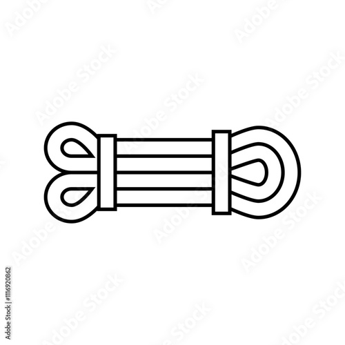 resistance band fitness tool line icon vector. resistance band fitness tool sign. isolated contour symbol black illustration