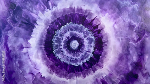 A vibrant, swirling pattern in shades of purple, resembling a geological formation or abstract art. photo