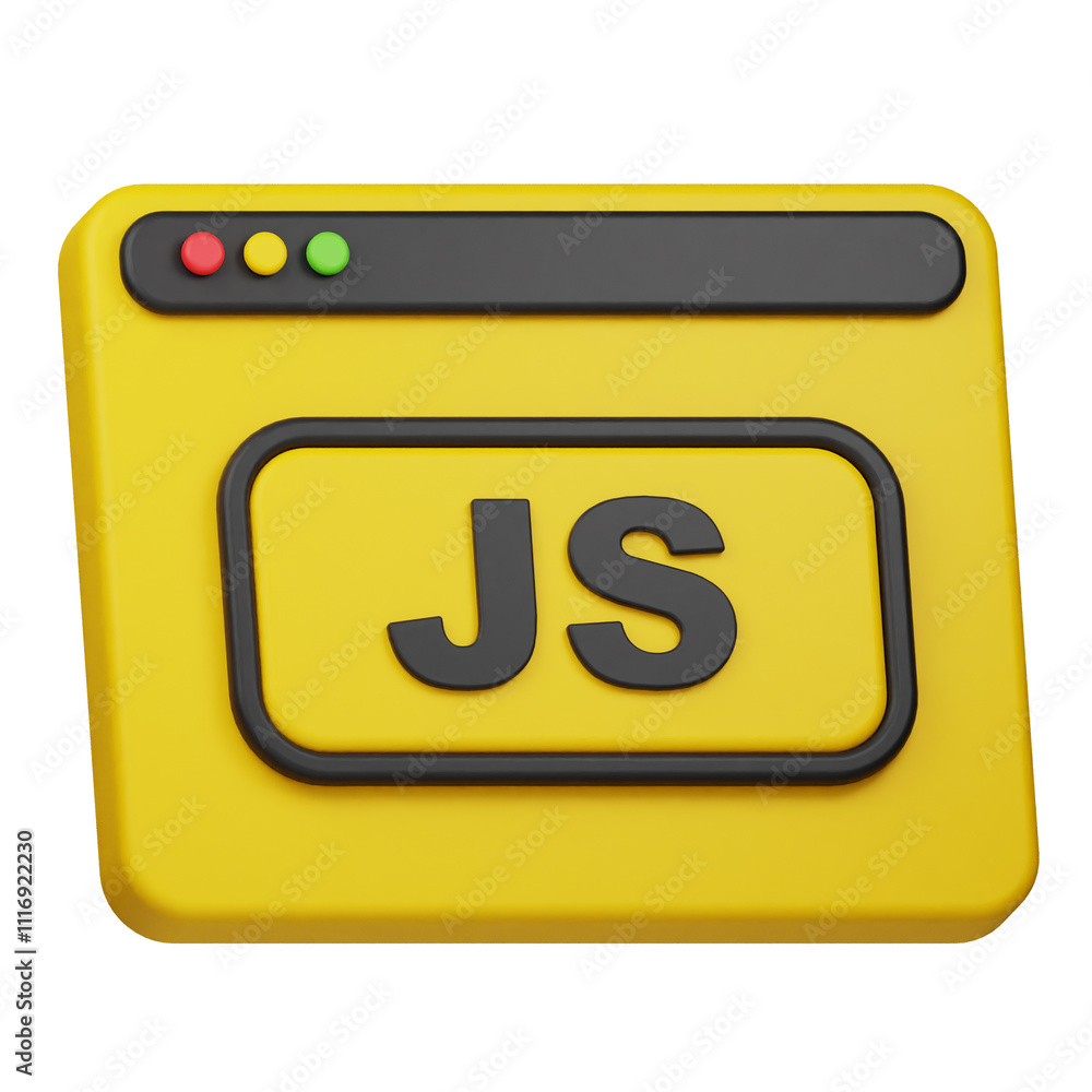 javascript website 3d icon isolated on the white background javascript website 3d icon isolated on the white background