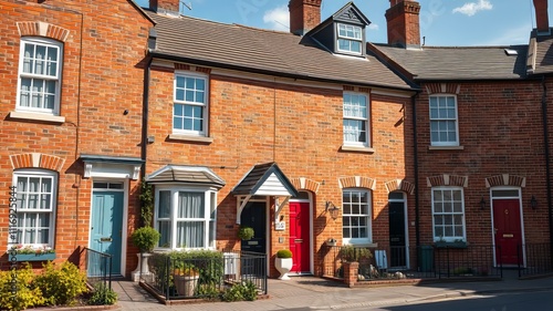 Saffron Walden Terraced Houses - Bright English Facades photo