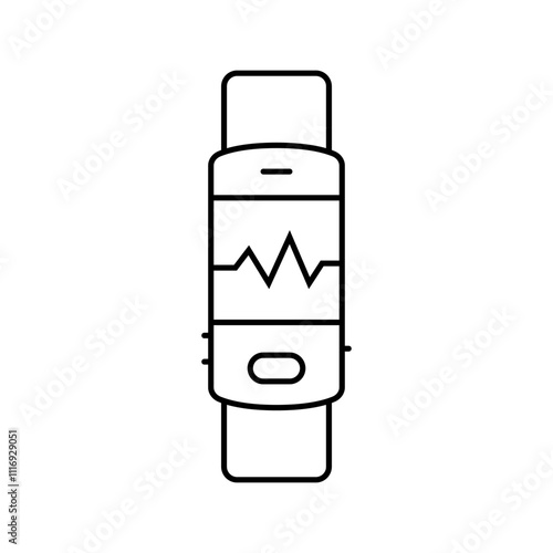 ankle weights fitness tool line icon vector. ankle weights fitness tool sign. isolated contour symbol black illustration