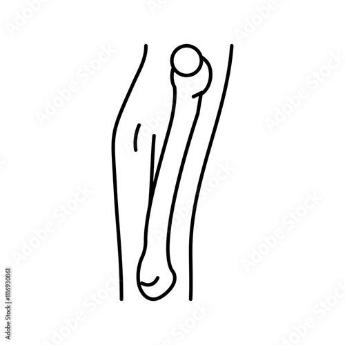 hairline fracture line icon vector. hairline fracture sign. isolated contour symbol black illustration