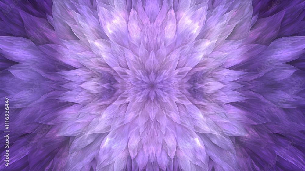 Abstract floral pattern in shades of purple, creating a vibrant, symmetrical design. Abstract floral pattern in shades of purple, creating a vibrant, symmetrical design.