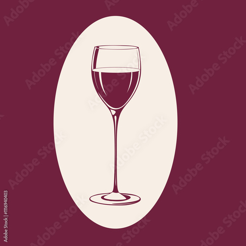 Wine glass poster Cabernet wine
