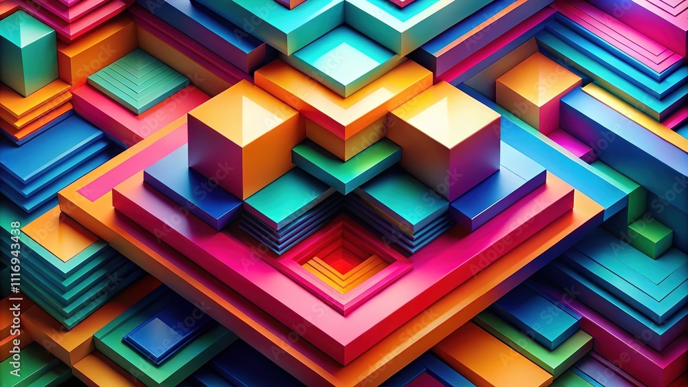 Abstract Geometric Depth Illusion AI Art Abstract Geometric Depth Illusion AI Art