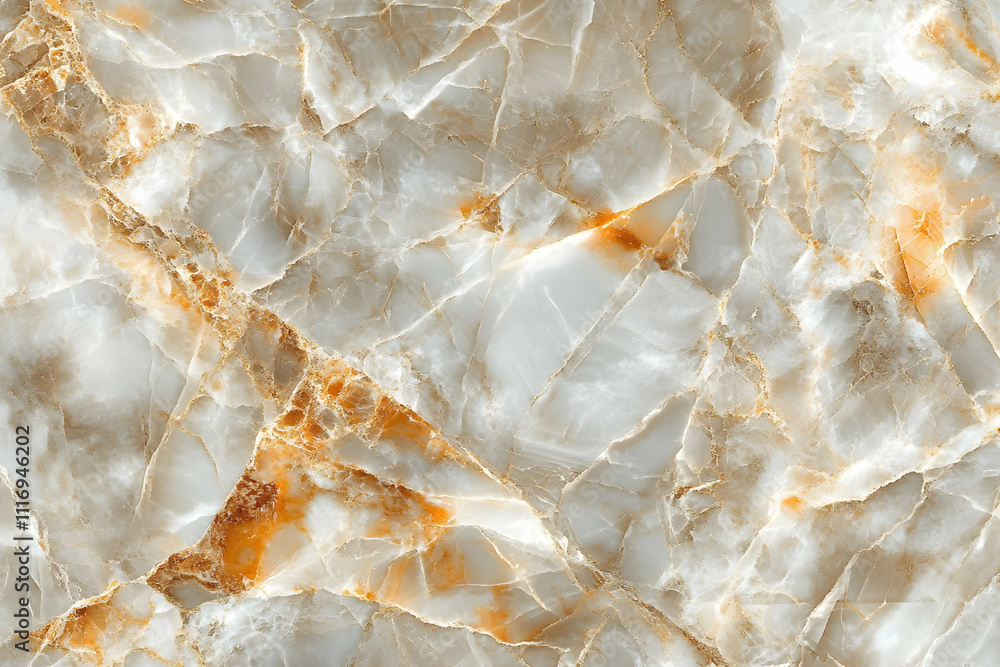 Fototapeta premium Abstract beige and white marble texture background.