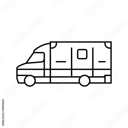 ambulance fracture injury line icon vector. ambulance fracture injury sign. isolated contour symbol black illustration