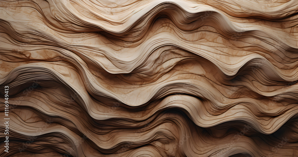 Intricate patterns of textured wood showcasing flowing waves and natural lines in a warm, earthy color scheme Intricate patterns of textured wood showcasing flowing waves and natural lines in a warm, earthy color scheme
