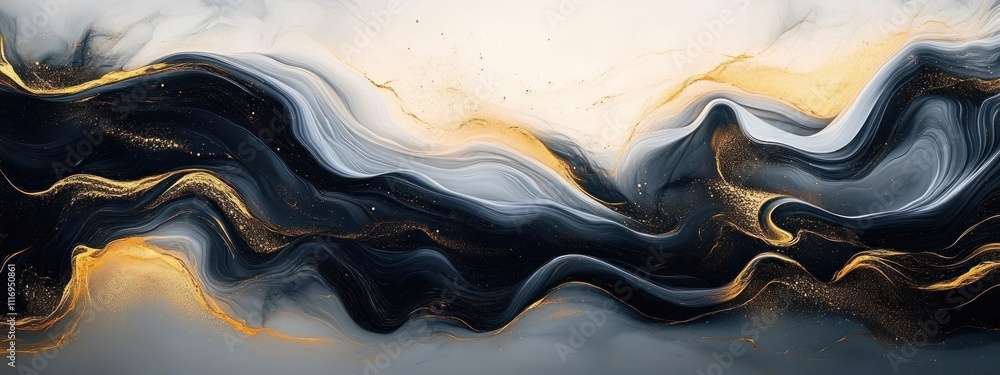 Abstract Gold Waves Fluid Black Gray Marble Modern Art Wallpaper Elegant Background Design Abstract Gold Waves Fluid Black Gray Marble Modern Art Wallpaper Elegant Background Design