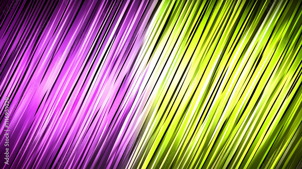 Fototapeta premium Abstract diagonal lines in purple and green.