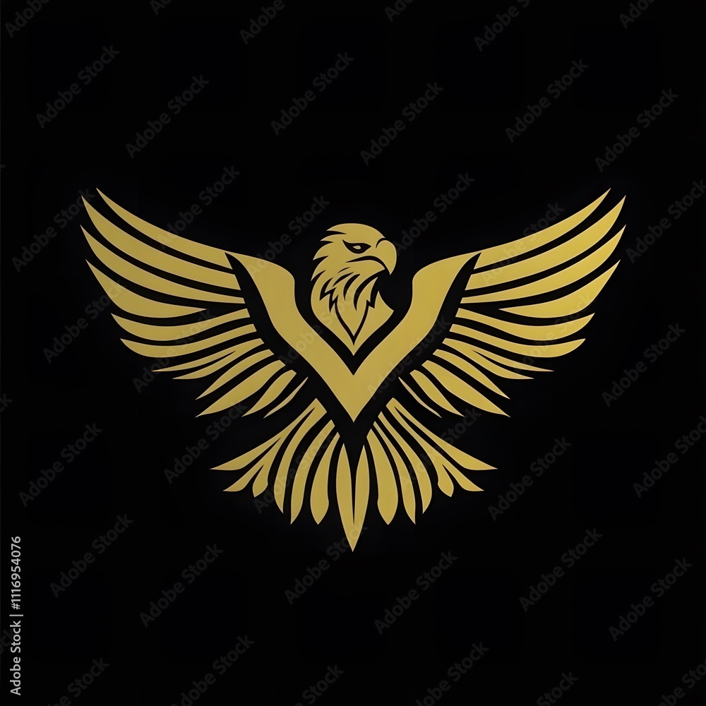 Fototapeta premium Wildlife Eagle Bird illustration icon logo symbol