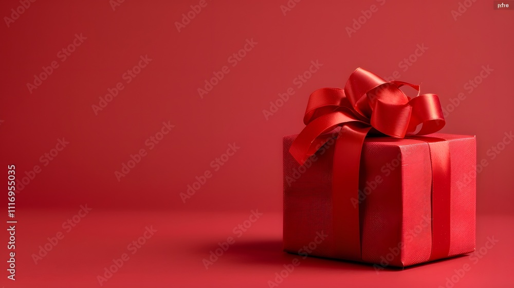 Obraz premium Elegant close-up of gift-wrapped surprise for special occasions in studio setting