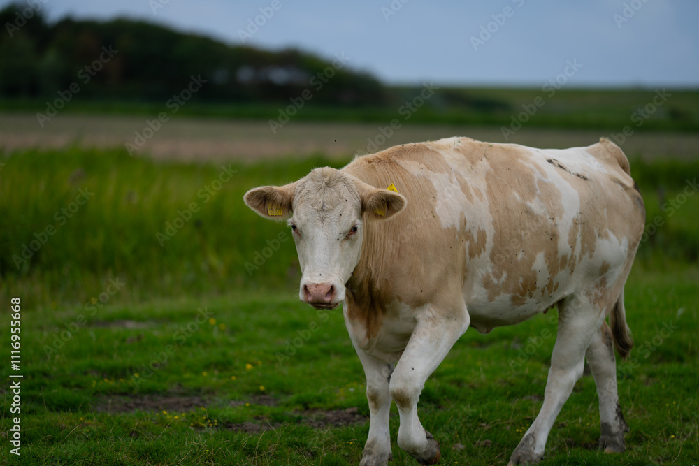 Grazing cows. Cows at field. Cow herd at green pasture. Countryside landscape and pasture for cows. Cow herd in the countryside. Cows on farmland. Farming. Grazing cows. Cows at field. Cow herd at green pasture. Countryside landscape and pasture for cows. Cow herd in the countryside. Cows on farmland. Farming.
