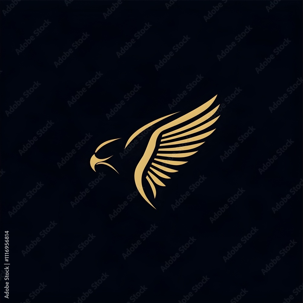 Obraz premium Wildlife Eagle Bird icon logo symbol