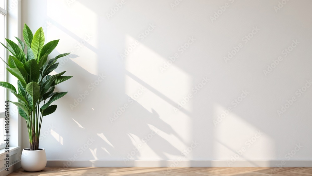 room with a window and plant room with a window and plant
