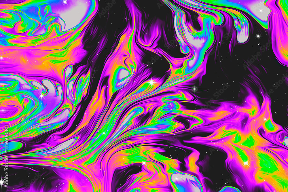 Fototapeta abstract colorful background with stars