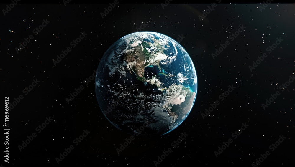 Fototapeta premium Earth From Space: A Celestial View