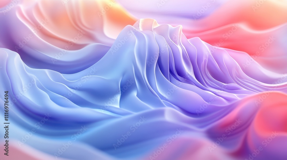 Obraz premium Abstract pastel wave background with soft, flowing colors and texture.