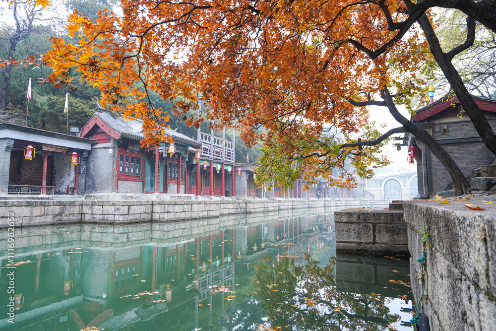 Obraz premium Scenery of Suzhou Street, Summer Palace, Beijing.