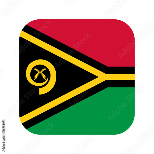 Vanuatu flag rounded square icon