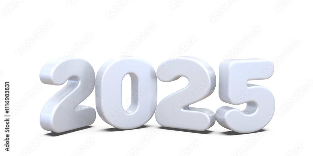 2025 Silver Number Happy New Year 2025 Silver Number Happy New Year