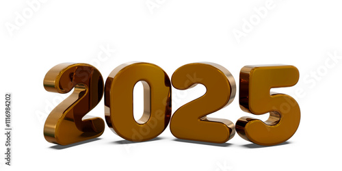 2025 Gold Number Happy New Year