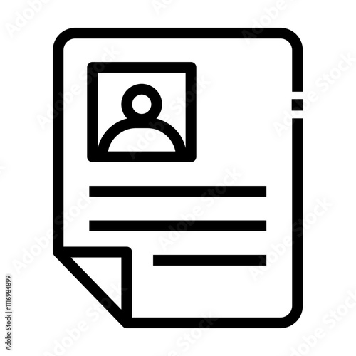 biography Line Icon