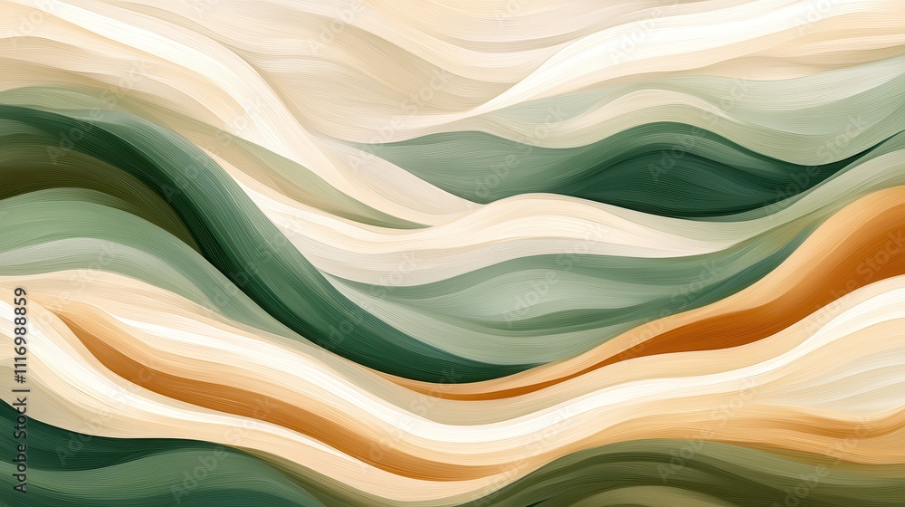 Abstract wavy lines of muted colors. Abstract wavy lines of muted colors.
