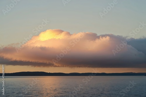 Warm Yellow Mist Over Calm White Background