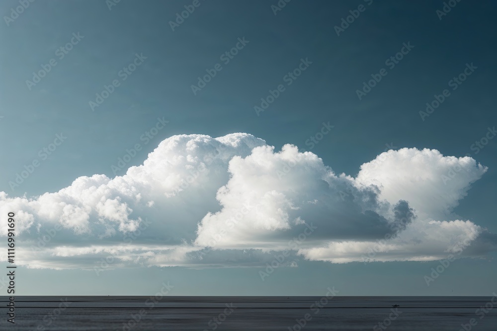 Isolated Fluffy White Clouds on Pristine Background Isolated Fluffy White Clouds on Pristine Background