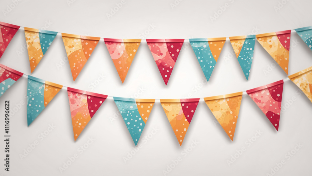 Fototapeta premium colorful flags on a white background