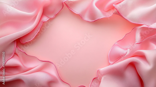 Wallpaper Mural Pink background with a satin ribbon border, pink background with a satin ribbon frame border Torontodigital.ca