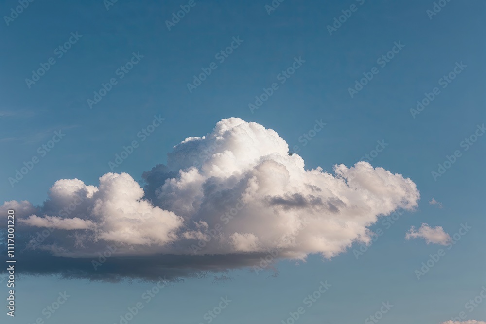 Fluffy White Clouds Isolated in a Clear Blue Sky Background Fluffy White Clouds Isolated in a Clear Blue Sky Background