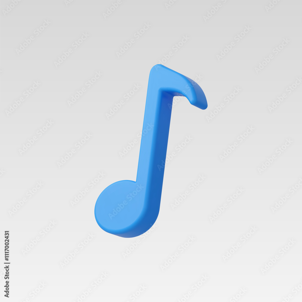 3d Realistic Music note Icon vector illustration 3d Realistic Music note Icon vector illustration