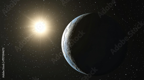 Earth axis diagram illustration showing the tilt of the Earth's rotational axis relative to its orbital plane, explaining the cause of seasonal changes and the distribution of sunlight.