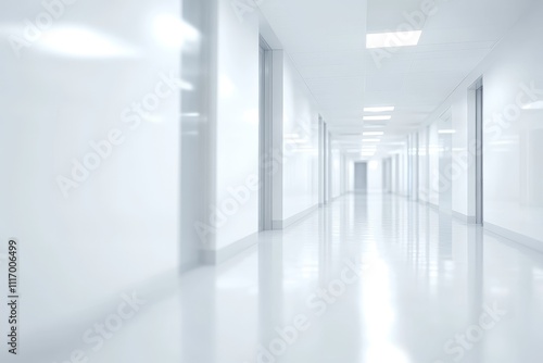 Wallpaper Mural A bright, empty hallway in a modern office building. Torontodigital.ca