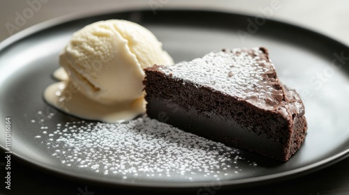 Chocolate Cake with Ice Cream