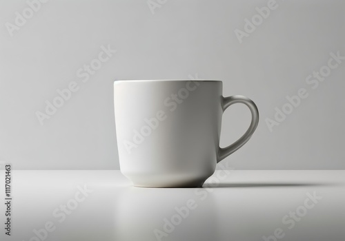 Simple Elegance: Minimalist White Ceramic Coffee Cup