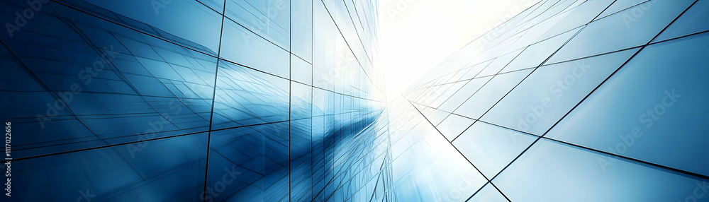 Abstract Blue Glass Building Background Illustration Abstract Blue Glass Building Background Illustration