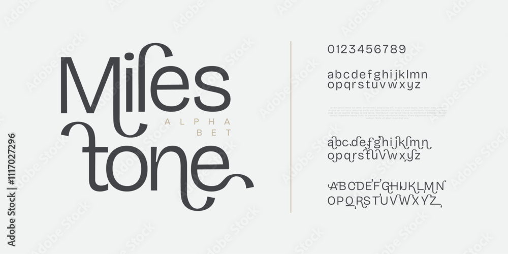 Milestone typography beauty fashion elegant minimalist serif italic fonts decorative wedding vintage retro logos. Minimal luxury font alphabet logo. Vector illustration Milestone typography beauty fashion elegant minimalist serif italic fonts decorative wedding vintage retro logos. Minimal luxury font alphabet logo. Vector illustration