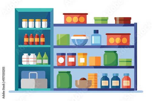 pantry-shelves-vector-illustration-design